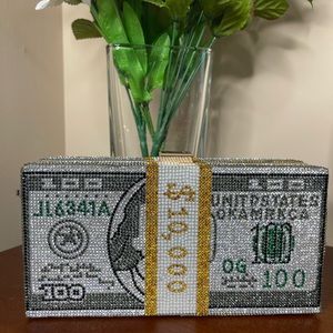 Fashion money symbol clutch